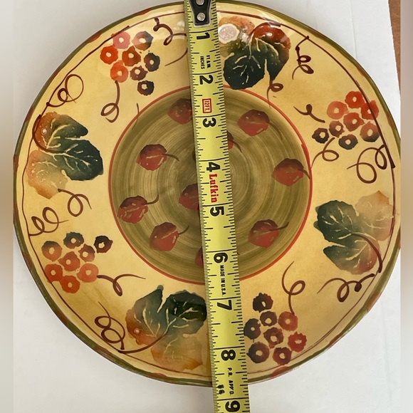 Set of 4 Italian OOAK Hand Painted Dinnerware 8.75” Clay Plates - Picture 6 of 12